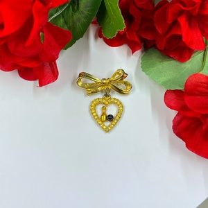 Adorable Bowling Ball and Pin Aurora Borealis Crystal Vintage Brooch